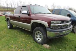 2001 Or 2002 Chevy 1500 Extended Cab Pickup, BAD FRAME PARTS ONLY, Trailere