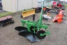 John Deere 3pt 2x Plow w/ Coulters, Nice
