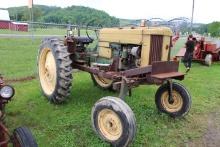 John Deere 420H High Crop Antique Tractor, Phase 3, Runs & Drives, Has A Pa