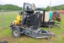 Wacker Neuson APT6 6" Towable Water Pump, John Deere 4045 Diesel Engine, Cl