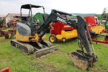 Deere 27D Mini Excavator w/ Hydraulic Thumb, OROPS, 2 Speed, Backfill Blade