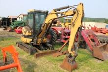 Cat 303CR Mini Excavator, EROPS, Thumb, Blade, Aux Hydraulics, 8490 Hours,