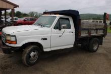 Ford F350 Dump Truck, Gas, Manual Transmission, Runs & Drives Good, We Used