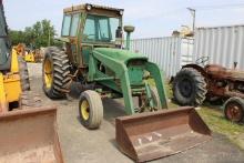 John Deere 4020 Diesel Tractor, Syncro, Dual Remotes, Firestone 18.4-34 Tir