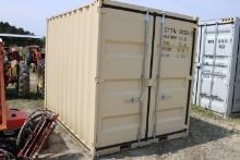 Single Use 7x10 Metal Storage Shed / Container w/ Side Door & Window