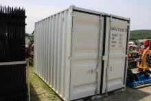 Single Use 7x12 Metal Storage Shed / Container w/ Side Door & Window