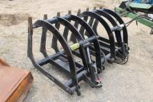 ANBO Attachments 5' Brush Grapple, ALO Or Bush Hog Quick Attach, Low Use