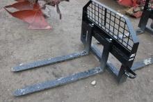 New JBX4000 Universal Quick Attach Pallet Forks w/ Side Step