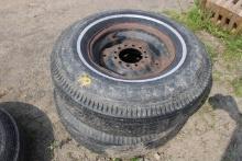 Pair Of 6 Bolt Tires & Rims