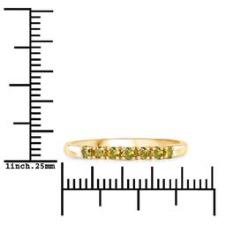 14KT Yellow Gold 0.22ctw Dark Yellow Diamond Ring