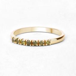 14KT Yellow Gold 0.22ctw Dark Yellow Diamond Ring