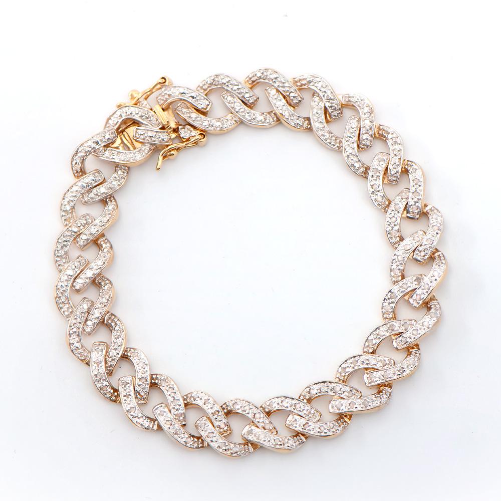 Plated 18KT Yellow Gold 0.75ctw Diamond Bracelet