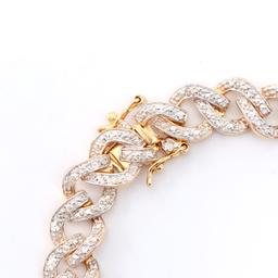 Plated 18KT Yellow Gold 0.75ctw Diamond Bracelet