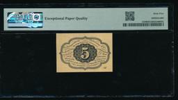 5 Cent First Issue Fractional PMG 65EPQ