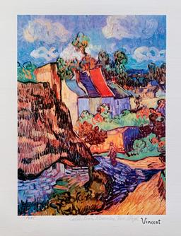 Van Gogh HOUSES AT AUVERS Estate Signed Limited Edition Giclee