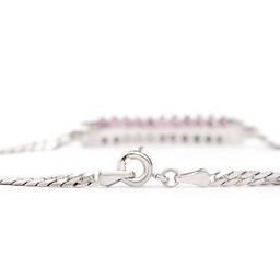 Plated Rhodium 0.6cts Ruby and Diamond Bracelet