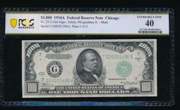 1934A $1000 Chicago FRN PCGS 40