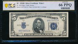 1934D $5 Silver Certificate PCGS 66PPQ