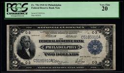 1918 $2 Philadelphia FRBN PCGS 20