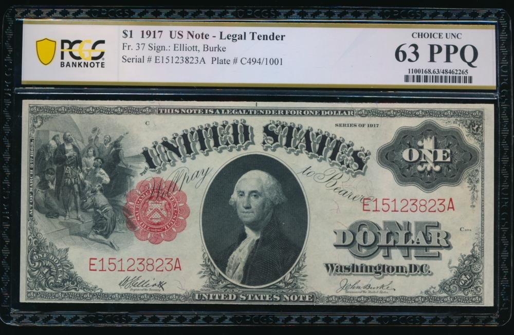 1917 $2 Legal Tender Note PCGS 63PPQ