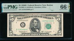 1950D $5 Boston FRN PMG 66EPQ