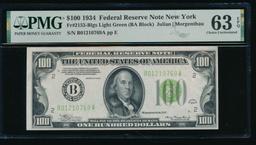 1934 $100 New York FRN PMG 63EPQ