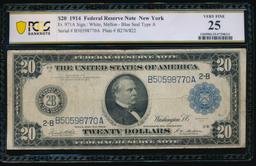 1914 $20 New York FRN PCGS 25