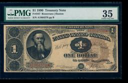 1890 $1 Treasury Note PMG 35