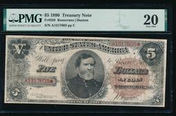 1890 $5 Treasury Note PMG 20