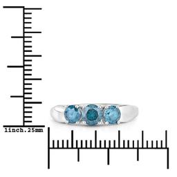 14KT White Gold 1.15ctw Blue Diamond Ring