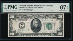 1928 $20 Chicago FRN PMG 67EPQ