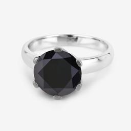 14KT White Gold 3.31ctw Black Diamond Ring