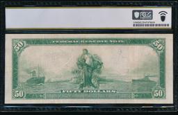 1914 $50 Philadelphia FRN PCGS 25