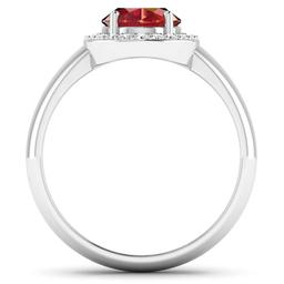 14KT White Gold 2.3ct Ruby and Diamond Ring