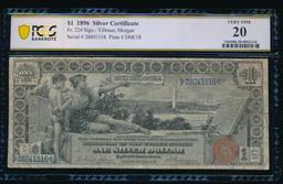 1896 $1 Educational Silver Certificate PCGS 20