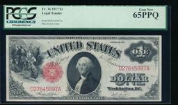 1917 $1 Legal Tender Note PCGS 65PPQ