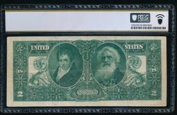 1896 $2 Educational Silver Certificate PCGS 25