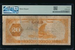 1882 $20 Gold Certificate PMG 12