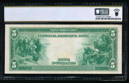 1914 $5 New York FRN PCGS 58