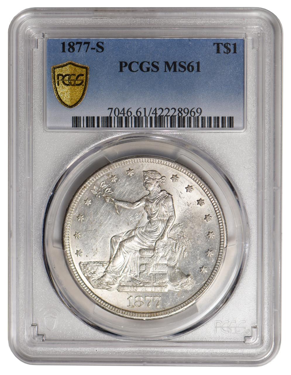 1877-S $1 Trade Dollar PCGS MS61