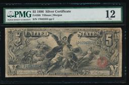 1896 $5 Educational Silver Certificate PMG 12