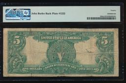 1899 $5 Mule Chief Silver Certificate PMG 12