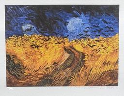 Vincent Van Gogh WHEAT FIELD WITH CROWS Estate Signed Giclee