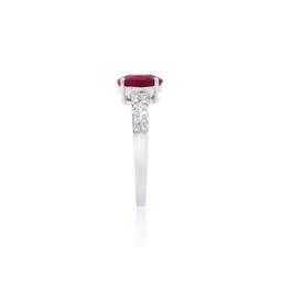 14KT White Gold 2.05ct Ruby and Diamond Ring