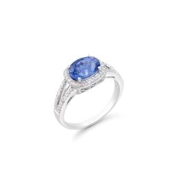 14KT White Gold 1.75ct Tanzanite and Diamond Ring