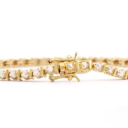 Plated 18KT Yellow Gold Diamond Bracelet