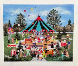 Jane Wooster Scott Clowning Around Hand Signed Limited Edition Lithograph