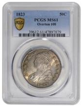 1823 Capped Bust Half Dollar Overton 108 PCGS MS61