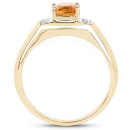 Plated 14KT Yellow Gold 1.30ct Citrine and White Topaz Ring