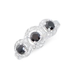 14KT White Gold 1.27ctw Black Diamond Ring